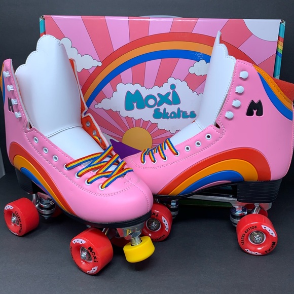 Moxi Shoes - Moxi Roller Skates Rainbow Rider Pink Heart Sz 9